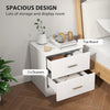 Bedside Table with 2 Drawers, Nightstand, Cabinet Drawers Side Storage Unit
