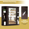 Bathroom Multipurpose Medicine Cabinet-Brown