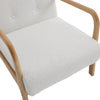 NEW Wooden Frame Reading Armchair Teddy Fleece Single Sofa Leisure Accent Chair