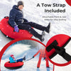 Heavy-Duty Snow Tube Adults Kids Inflatable 40” Puncture-Proof Sled Ski Tube