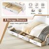 Daybed Frame with 3 Drawers Single Guest Bed