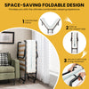 200cm Folding Bed Metal Frame Portable Foldable Guest Bed w/ Mattress & Wheels