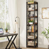 Tribesigns Extra Tall Narrow Bookshelf, 7 Tier Skinny Bookcase for Small Spaces