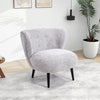 Button Back Tufted Armchair with Solid Wood Legs Accent Chair for Living Room