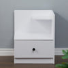 Modern White Bedside Table Cabinet Lamp Stand Drawer Storage Nightstand Bedroom