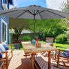 3M Garden Banana Parasol Sun Shade Patio Hanging Umbrella Cantilever Outdoor
