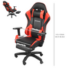 Gaming Chair Leather Racing Office Executive Recliner with Leg Rest Massage