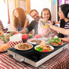 Electric Warming Tray Glasstop Food Warmer w/ Cool-Touch Handles
