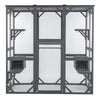 Large Outdoor Catio Wooden Cat Enclosure Big House Outdoor with Platforms Runs