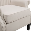 Modern Fabric Oyster Wing Back Armchair Soft Lounge Chair Single Fireside Sofa