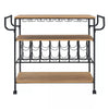 Industrial Drinks Trolley Kitchen Bar Shelves Storage Unit Wine Serving Cart UK