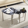 Nest of 3 Black Clear Tempered Glass Side End Lamp Sofa Tables Nested Tables
