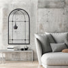 Large 100cm Window Garden Mirror Metal Frame Indoor Outdoor Arch Floral Decor UK