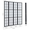 4 Panels Room Divider Wooden Frame Privacy Screen Separator Partition Screening