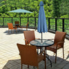 2.7 M Outdoor Patio Umbrella Garden Parasol with Crank Handle &Tilt Adjustment