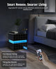 LED Bedside Table Cabinet 2 Drawers High Gloss Front Nightstand Storage Unit UK