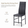 2/4/6pcs Faux Leather Velvet Fabric Dining Chairs Metal Legs Dining Room Kitchen