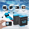 3x 1800mAh Battery For Go Pro Hero 9 /10/11/12+ 3 Slots Camera Battery Charger