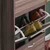 Shoe Cabinet 3 Drawer Walnut Wood Cabinet Rack Hallway Organiser Unit