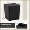 Outdoor Resin Storage Side Table 43L Patio Storage Box Small Outdoor Table