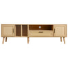 TV Stand 180 cm Entertainment Unit with Doors Drawer Rattan Sideboard Cabinet