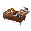 Brown Coffee Table Lift Up Top With Storage Living Room Home Office