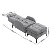 Nordic Recliner Chair Sleeper Sofa Lounger Armchair with Footstool Bedroom Sofas