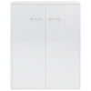 Sideboard High Gloss White 60x30x75 cm Engineered Wood