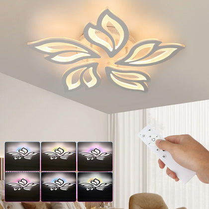 Modern Chandelier LED Lamp White Frame Ceiling Light Pendant Lights Living Room