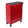 Heavy Duty 7-Tier Tool Trolley Carts Steel Roller Chest Cabinet Garage Shelf Red