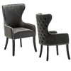 High Back Tufted Velvet Dining Chair Buttons Studded Side Chairs Restaurant Cafe