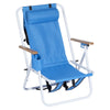 2 Pcs Folding Beach Chair 4 Position Portable Backpack Camping Chair Cup Holder