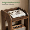 6-Tier Solid Wood Bookshelf, 70.87-Inch Tall Narrow Bookcase with Open Storage