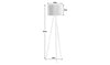 Tripod Floor Lamp Light Habitat 148cm Tall Wooden Light Lamp - Wood/Grey 2208178