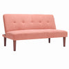 Modern Sofa Bed 2 Seater Pink Fabric Couch Settee Recliner Sleeper Living Room