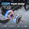 Unisex 26inch Electric Bike 21 Speed Adult Fat Tire Bikes Bicycle 36V 10.4Ah