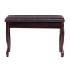 Piano Bench W/ Padded Cushion PU Leather Piano Stool Double Duet Seat w/Storage