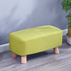 Small Linen Fabric Padded Footstool Footrest Pouffe Wooden Leg StoolHall Chair