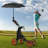 GYMAX Golf Push Pull Cart Lightweight Folding 4 Wheels Golf Push Cart Red