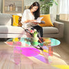 Acrylic Coffee Table Modern Accent Night Stand Iridescent Side Table Office Home