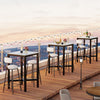 Real Marble Bar Table Breakfast Kitchen Dining Room Furniture Modern Tall Square