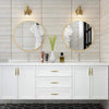 Round Metal Gold Wall Mounted Makeup Glass Mirror Vanity Bathroom Dressing Decor