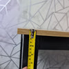 3 PCS Modern Breakfast Bar Dining Table and 2 Stools Set Metal Frame