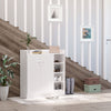 Shoe Storage Cabinet Footwear Rack Stand Organiser w/Adjustable Shelves White