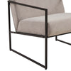 Dusk Rae Taupe Velvet & Black Iron Accent Chair RRP £119