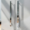 Bathroom Vanity Unit Sink Grey Cabinet Left Hand Basin Storage with WC Toilet
