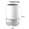 Portable Electric Dehumidifier 1100ml Tank for Home Condensation Moisture Damp
