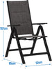 Patio Folding Reclining Garden Outdoor Picnic Arm Chair Textilene High Back