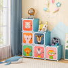 Portable 8-Cube Baby Closet Kids Wardrobe-Blue