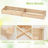 Rectangular Plant Container Elevated Planting Bed with 2 Planter Boxes-Natural